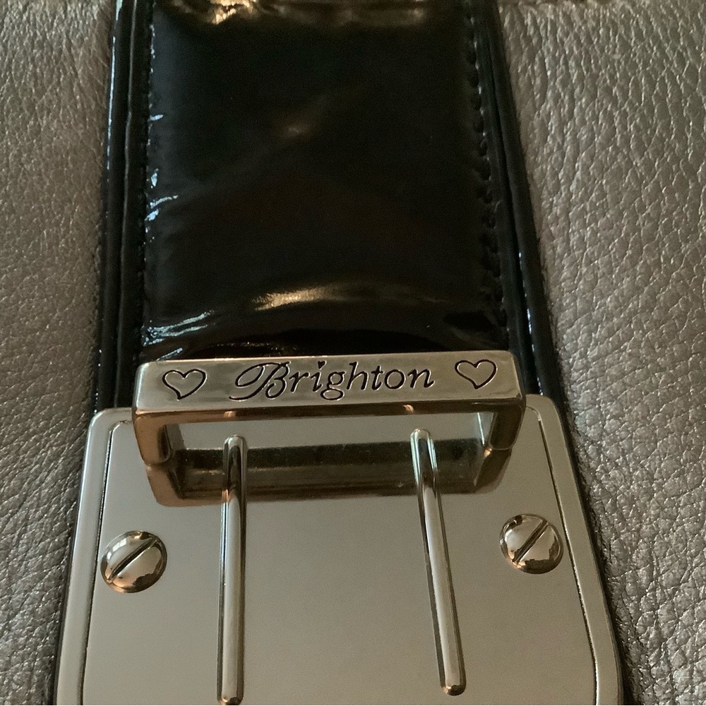 Brighton Black and White Chain Strap Bag - Picture 5 of 8